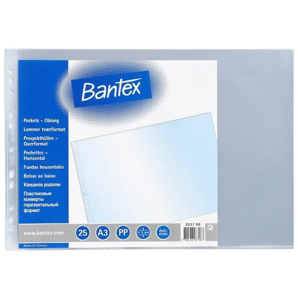 BANTEX A3 Filing Pockets (80 Micron) - 10 Pack