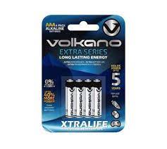 Volkano Extra Series Alkaline Batteries - AAA Pack of 4