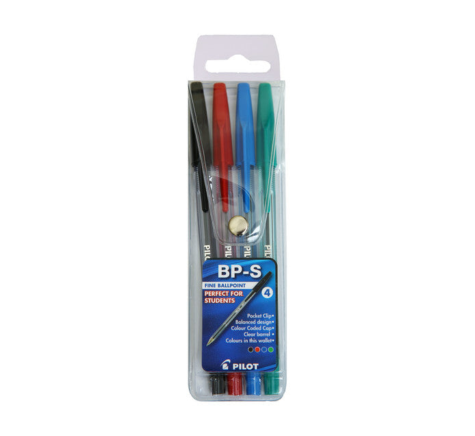 Pens Pilot BP-S Ballpoint Assorted 4-Pack