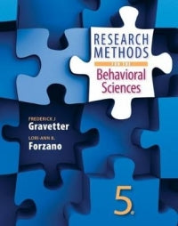 RESEARCH METHODS FOR THE BEHAVIORAL SCIENCES (REF 9781337613316)